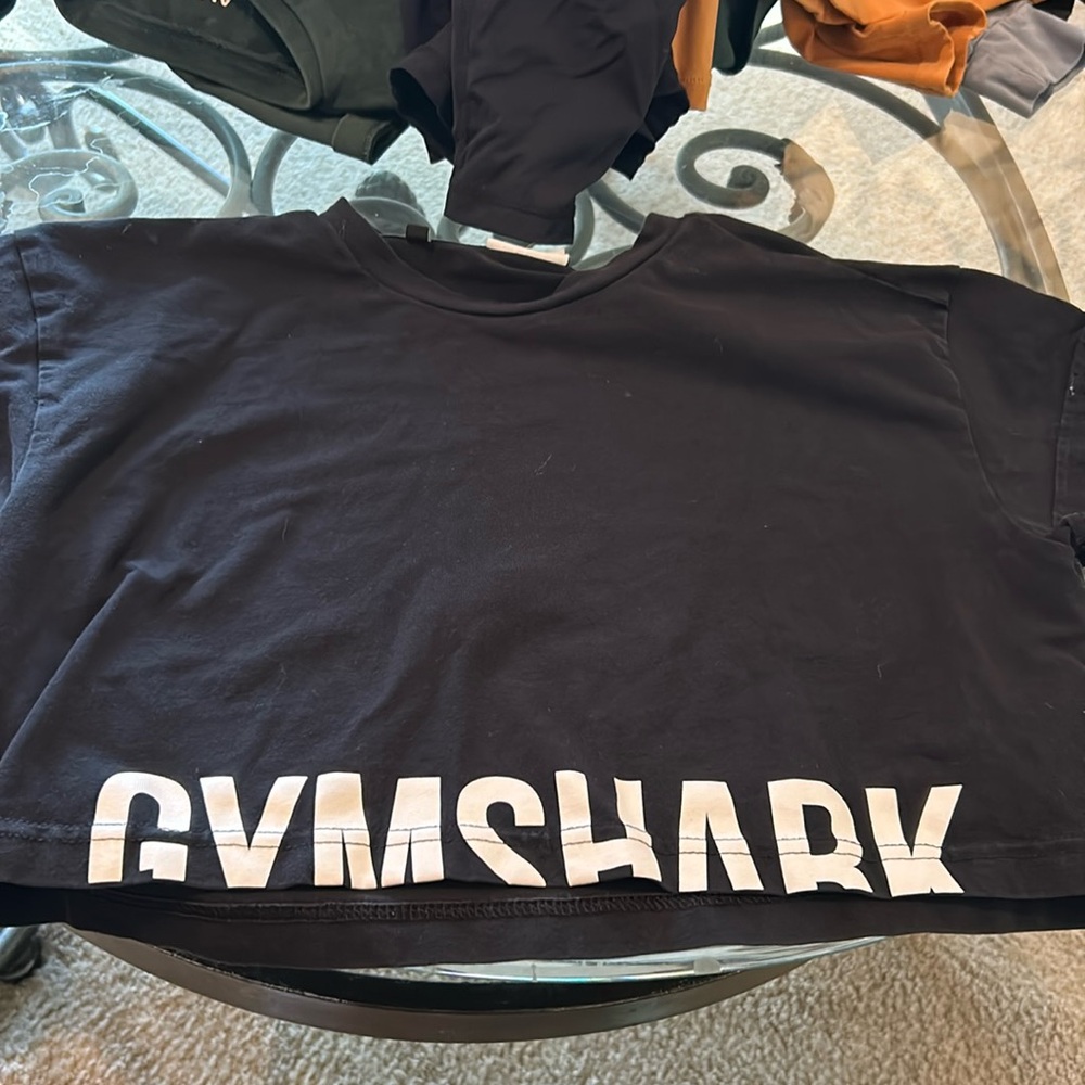 Black Gymshark Cropped Top Size XS